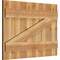 Ekena Millwork Joined Board-n-Batten Shutters w/Z-Bar, Rough Sawn Western Red Cedar, 32 1/4W x 23H, PR RBJ06Z32X023RWR - alternate 3